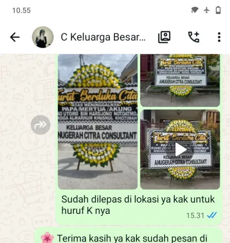 Pengiriman Papan Bunga Duka Cluster Alegria Bsd